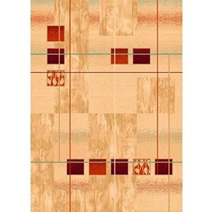 CREVICOSTA Quality Mark Marcas de Calidad Tapijt Perzië 854 modern design met ruitpatronen en strepen (60 x 120 cm, beige)