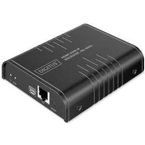 Digitus - HDMI KVM IP Receiver - Zwart - 4K/60Hz - KVM schakelaars