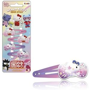 CRAZE Hello Kitty Hello Kitty haarclip, 4 haarspelden voor meisjes, 2 verschillende designs (elk 2 stuks)