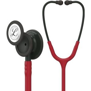 3M Littmann Classic III Bewakingsstethoscoop, borststuk, steel en headset met zwarte afwerking, bordeauxrode slang, 27 inch, 5868