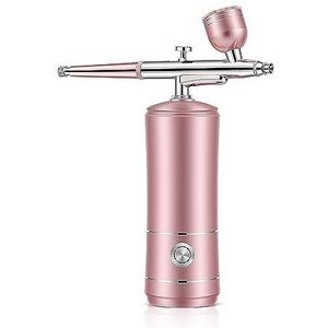 DAM Airbrush-sproeier met zuurstofinjectie voor verjonging en gezichtsbehandeling. Luchtdruk van 140 kpa, debiet 6 l/min. 14,3 x 4,3 x 17 cm. Kleur: roze