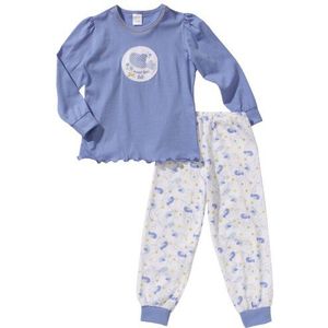 Schiesser Md pyjama voor meisjes, lange pyjama, blauw (805-lichtblauw), 116 cm