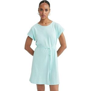 DeFacto Damesjurken zomer - bodycon jurk dames, stijlvol en elegant - zomerjurk voor dames, vrouwelijke en comfortabele jurk, aqua, XL