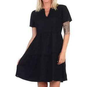 ONLY Vrouwelijke jurk met korte mouwen en V-hals, zwart, XL