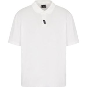 Armani Exchange Heren Utitlity Edge, Sustainable, geborduurd logo patch,Regular Fit, Wit, XXL, off-white, XXL