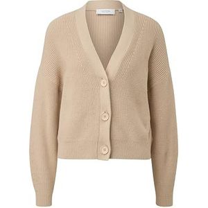 Comma Casual Identity Ribgebreid Vest Beige