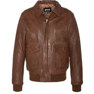 SCHOTT NYC LCFLIGHTWX jas, cognac, L heren, Cognac., L