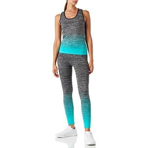 FM London Vest Top And Leggings Set Sportkleding Dames - turkoois - Taille unique