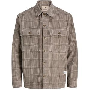 Jack & Jones - Jprbluwill Corduroy Overshirt - Geruit Overhemd - Aardetinten - Regular Fit
