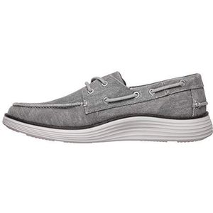 Skechers Women's Status 2.0- Lorano Mocassins, Lt Gray Canvas, 6 UK, Lt grijs canvas, 39.5 EU