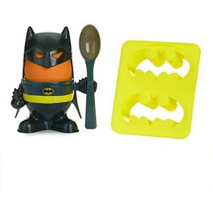 Paladone Z872725 Batman ontbijtset met eierdopje, topper, lepel, toastsnijder, officieel DC Comics gelicentieerd product, meerkleurig, 6 x 20 x 14 cm