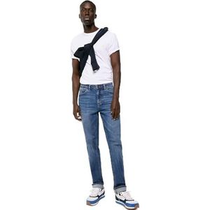 Springfield Jeans Slim lichte medium donkere wassing jeans voor heren, Medium Blauw, 34