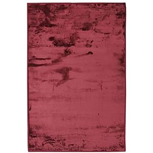 The Deco Factory Flanel tapijt, extra zacht, velours-effect, donkerrood, 60 x 90 cm