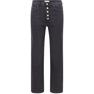 BOSS Modern Barrel 2.0 Regular Fit jeans voor dames, van donkergrijs denim in cropped-lengte, Charcoal18, 30