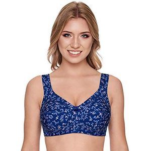Susa dames beugelloze bh, blauw (blauw bedrukt 299), 80B