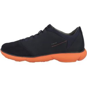 Geox U Nebula B Sneakers voor heren, marineblauw/oranje, 39 EU, Navy Oranje, 39 EU