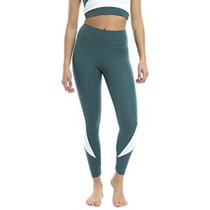 Shambhala Barcelona Prani sportlegging van gerecycled polyester voor dames, groen en ecru, extra groot