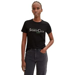 TOM TAILOR Denim Dames T-shirt 1035364, 14482 - Deep Black, M