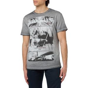 KEYLARGO Heren T-shirts MT Human Nature Round, Zilver (1107), M