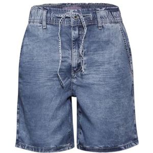 STREET ONE Comfortabele jeansshort, Dark Blue Random Wash, 27W