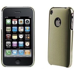 Logotrans Eternity Series backcover goud en displaybeschermfolie voor Apple iPhone 3G / 3Gs