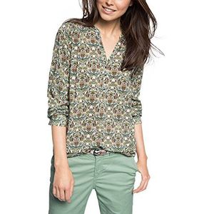 ESPRIT Damesblouse met paisleypatroon, meerkleurig (Leaf Green 2 316), 38