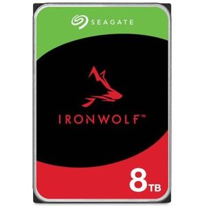 Seagate IronWolf, 8 TB, Interne Harde Schijf, NAS, 3,5"", SATA 6 GB/s, 7200 RPM, 256 MB cache, voor NAS RAID, 3 jaar Rescue Services, FFP (ST8000VNZ02)