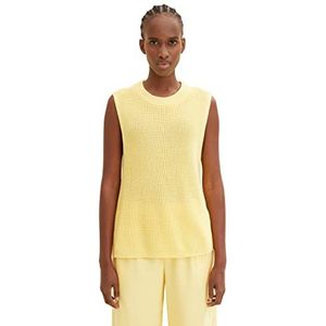 TOM TAILOR Denim Dames pullunder 1035363, 31601 - Soft Pale Yellow, XS