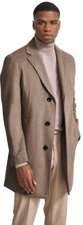 Beige Winterjas - Zonder Capuchon - Met Reverskraag - Lange Mouwen