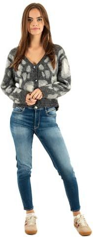 Onledelie Life Ls Jq Cardi V-hals KNT, Medium grijs (grey melange), XS