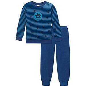 Schiesser Jongens Capt´n Sharky Kn lange tweedelige pyjama, blauw (800), 128 cm