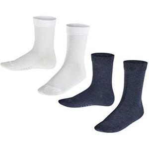 FALKE Uniseks-kind Sokken Happy 2-Pack K SO Katoen eenkleurig Multipack 2 Paar, Veelkleurig (Sortiment 0040), 31-34