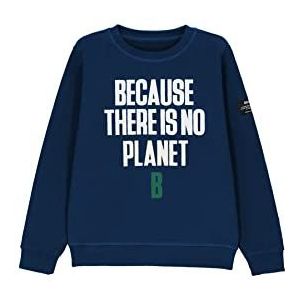ECOALF, Baderalf kindersweatshirt, katoen, gerecyclede stof, katoenen sweatshirt, kinderen, lange mouwen, basic sweatshirt, Blauw (indigo), 12 años