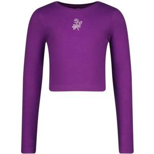 Vingino Girls G-Basic Crop Rib Longsleeve in Colour Ultra Purple in maat 6, Ultra Paars, 6 Jaar