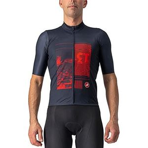 Castelli - 13 SCREEN JERSEY - Fietsshirt - Blauw Rood - Korte Mouwen