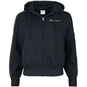 Champion Soft Velour Full Zip sweatshirt met capuchon voor dames, zwart., S