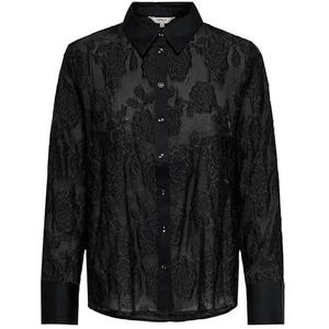 Only - Onlava Ls Shirt Wvn - Blouse - Zwart