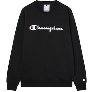 Champion Heren Legacy Man - sweatshirt met groot logo, zwart, XL, Zwart (Kk001), XL