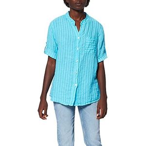 Bonamaison Dames TRLSC101477 Overhemd, Azur/Wit, M