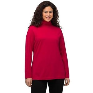 Ulla Popken Basic T-shirt voor dames, rood, 62/64 Grote maten