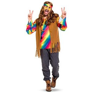 Folat - Hippie Outfit Heren - Maat M-L
