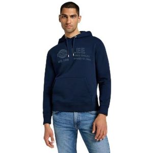 Lee Seasonal Hoodie Sweatshirt met capuchon voor heren, Inky Blue, XL