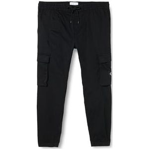 Calvin Klein Jeans Heren Plus Skinny Washed Cargo Pant Geweven, zwart., 6XL grote maten