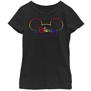 Little, Big Disney-logo Prideful Mouse Ears T-shirt met korte mouwen, zwart, XS, zwart, XS, zwart, XS