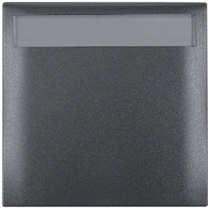 Hager integro frame 1 element met lensdeksel en rolhouder antraciet