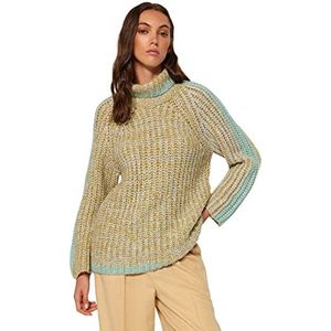 Trendyol FeMan Regular fit basic coltrui gebreide trui, mint, M, Munt, M