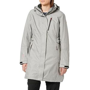 killtec Women's Functionele parka/parka met afritsbare capuchon Alisi, mid grey, 44, 32730-000