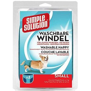 Simple Solution Wasbare herbruikbare vrouwelijke hondenluiers, Absorberend met lekvrije, Prikkelbaar urineren of incontinentie, 1 x kleine hond luier