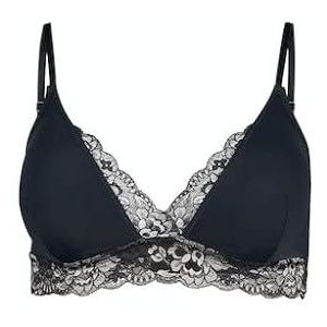 Skiny Dames Micro Twotone T-Shirt BH, Night Blue, Regular, nachtblauw, 70A