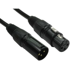 RS PRO XLR-kabel 3-polig, XLR 3-polig, XLR 10m zwart